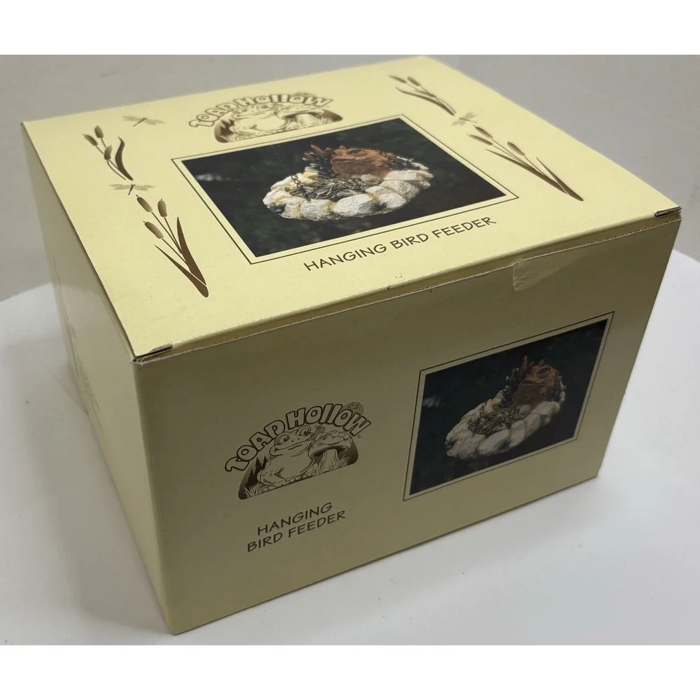 Toad Hollow Hanging Bird Feeder Garden Pond Yard Décor 1999 Vintage NEW W/Box